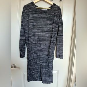 Athleta Avenues Dress- Black/Charcoal Heather